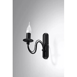 Luminaire Center Applique murale MINERWA acier noir 1 ampoule