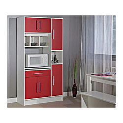 Vente-Unique Buffet de cuisine MADY - 5 portes & 1 tiroir - Coloris rouge 