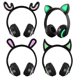 Avis Universal ZW-19 sans fil bluetooth lumineux cerf corne casque avec