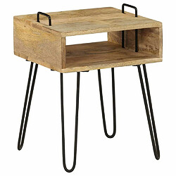 Maison Chic Table de chevet,Table de nuit,Table d'appoint pour salon Bois de manguier massif 40 x 34 x 47 cm -MN49071