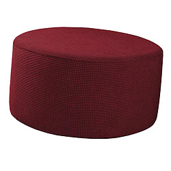 Acheter Housses De Pouf Housse De Repose-pieds Ronde Amovible Rouge Vin