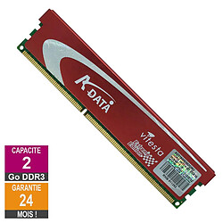 Barrette Mémoire 2Go RAM DDR3 Adata AD31600E002GMU DIMM PC3-12800U · Reconditionné PC3-12800 - 1600MHz