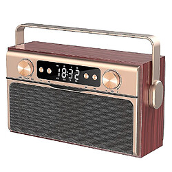 Universal Haut-parleur compatible en bois sans fil portable en bois Bluetooth 20W Réserver de haut-parleur FM Player Radio Prise en charge de la carte TF Card U Disk Line