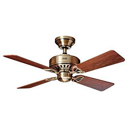 Hunter Ventilateur Bayport 107cm Laiton Baie rose Chêne