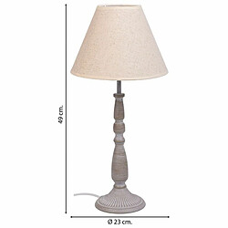 Acheter Lampe de bureau Alexandra House Living Blanc Gris Métal Tissu 220-240 V 23 x 49 x 23 cm