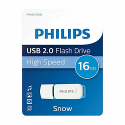 SHOP-STORY - FM16FD70B : Clé USB Philipps 2.0 16 Go Snow Edition Bleu