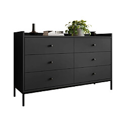 Bestmobilier Filipo - commode - noir - 130 cm