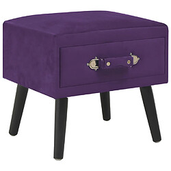 vidaXL Tables de chevet 2 pcs Violet foncé 40x35x40 cm Velours