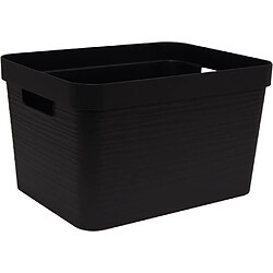 EDA Plastiques Boite de rangement Decor Stone 30 L - Noir - 43 x 33 x 25,7 cm - EDA PLASTIQUE