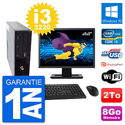 PC Fujitsu E910 DT Ecran 22" Intel i3-3220 RAM 8Go Disque 2To Windows 10 Wifi · Occasion 