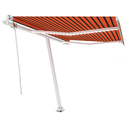 Maison Chic Auvent automatique | Store banne extérieur | Marquise capteur de vent/LED 350x250 cm Orange/marron -MN46299