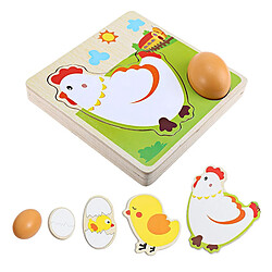 Universal Poulet pousse poulet animaux puzzle multicouches bébés jouets en bois maternelle Montessori éducation précoce jouets puzzle en bois Nouveau | 