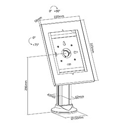 Avis Maclean Support de tablette antivol Compatible avec 9.7"/10.2", iPad, 10.5", iPad Air/iPad Pro, 10.1", Samsung Galaxy, Tab A (2019) (Blanc)