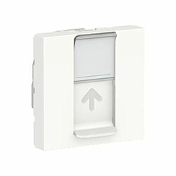 prise rj45 - 2 modules - cat6a - ftp - blanc - schneider electric nu344918 