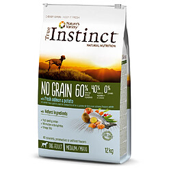 True Instinct - Croquettes No Grain Adult Medium Maxi au Saumon pour Chien - 12Kg