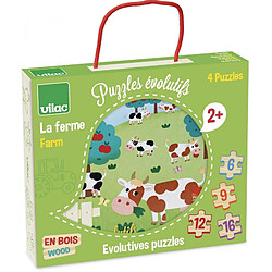 4 puzzles évolutifs la ferme - Vilac - Jeux et jouets