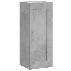 Maison Chic Armoire murale,Meuble de Rangement pour salon,cuisine gris béton 34,5x34x90 cm bois d'ingénierie -MN81682