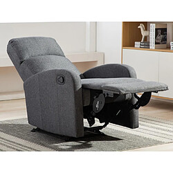 Vente-Unique Fauteuil relax en tissu ISAO - Anthracite