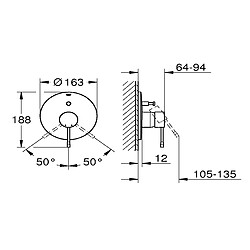 Mitigeur bain rond GROHE 19285001