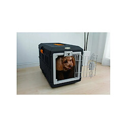 IRIS OHYAMA - Boîte de transport pliable FC-550 - Max 12 kg - Noir - 31,5 x 55 x 36,4 cm - Pour chien et chat