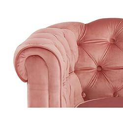 Acheter Vente-Unique Canapé 3 places CHESTERFIELD - Velours rose pastel