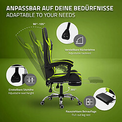 Acheter Chaise de massage gaming, noir-vert, cuir PU ML-Design