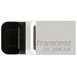 Transcend JetFlash 880 OTG 32GB lecteur USB flash 32 Go USB Type-A / Micro-USB 3.2 Gen 1 (3.1 Gen 1) Noir, Argent