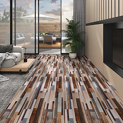 vidaXL Dalles de plancher PVC 5,02 m² 2 mm autoadhésif multicolore