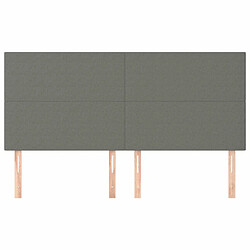 Avis Maison Chic Lot de 4 Têtes de lit design pour chambre - Décoration de lit Gris foncé 80x5x78/88 cm Tissu -MN65239