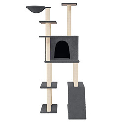 Avis Arbre à chat avec griffoirs,niche pour chat en sisal Gris foncé 166 cm -MN38301