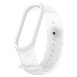 Wewoo Bracelet pour montre connectée Bande de en silicone coloré translucide Xiaomi Mi Band 3 & 4 Blanc