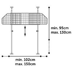 Acheter FLAMINGO Grille de sécurité réglable d'auto pour chien Hula