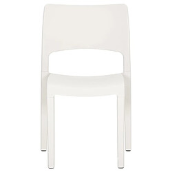 Acheter Maison Chic Lot de 2 Chaises de jardin,Fauteuil d'extérieur Blanc Polypropylène -MN49987