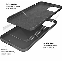 Avis Riffi Coque Riff Thin & Soft en silicone avec intérieur en fibre douce pour Apple iPhone 14 Pro Gris