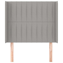 Avis Maison Chic Tête de lit scandinave avec oreilles,meuble de chambre Gris clair 93x16x118/128 cm Tissu -MN76305