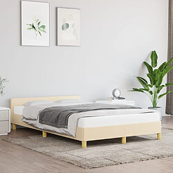 vidaXL Cadre de lit sans matelas crème 120x200 cm tissu