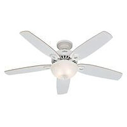 Hunter Ventilateur Builr Deluxe 132cm Blanc Hêtre Blanc