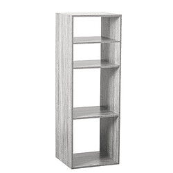 Pegane Etagère en panneaux de particules coloris gris - Longueur 34 x Profondeur 32 x Hauteur 100.5 cm