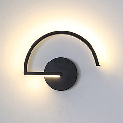 Stoex Applique Murale Led Noir Applique Murale Simple Et Moderne Lampe Murale D'Intérieur Led Pour Salon, Couloir, Chambre À Coucher, (Blanc Chaud)