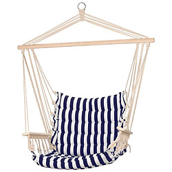 ProGarden Chaise hamac avec bandes bleues 