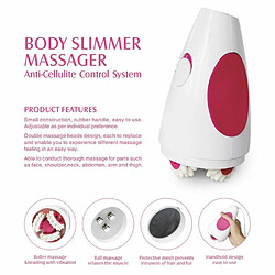 Machine de Massage pour perte de poids, Instrument à roulettes, exercice Abdominal, poignée électrique 3D, outil de Massage amincissant pour tout le corps - rose