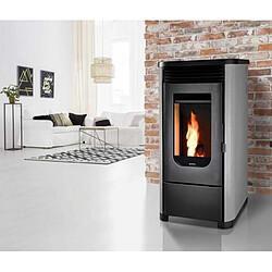 Poêle à granulés de bois 7.5kw gris - leni7gris - SUPRA