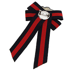 Acheter Pré-attaché Bowknot Broche Tissu Nœud Papillon Hommes Wome British Badge Red Stripe