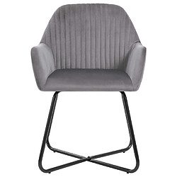 Avis Decoshop26 Lot de 2 chaises de salle à manger cuisine design moderne velours gris CDS020620