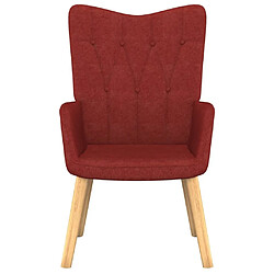 Avis Maison Chic Chaise de relaxation | Fauteuil relax avec tabouret Rouge bordeaux Tissu -GKD39989