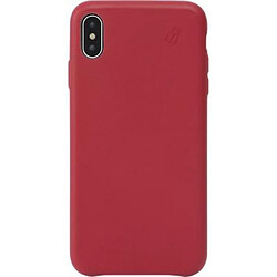 BEETLECASE Coque pour iPhone XS Max en Cuir Rouge 