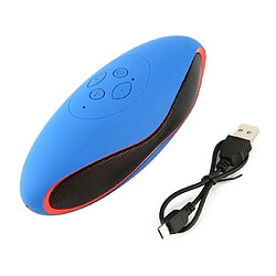 Wewoo Mini enceinte Bluetooth haut-parleur portable Système de son 3D Stéréo Musique Surround TF colonne acoustique Super Bass (bleu) 