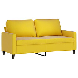 Acheter Maison Chic Ensemble de canapés 2 pcs avec coussins, Canapé droit Sofa pour Salon Jaune Velours -GKD209844