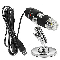 Microscope Electronique numérique Endoscope USB 1600X 8 LED 2 Mp Loupe Caméra Vidéo à support pivotant - Visiodirect - 