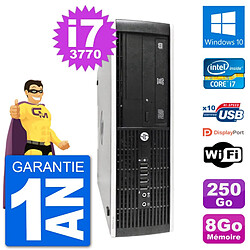 PC HP 8300 Elite SFF Intel i7-3770 RAM 8Go Disque Dur 250Go Windows 10 Wifi - Occasion